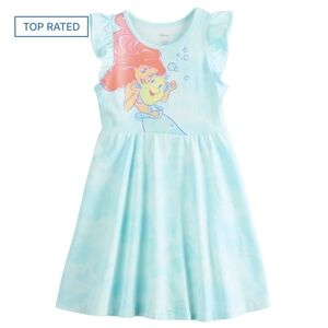 🌻 NWT Disney Ariel & Flounder Adaptive Sensory Flutter Sleeve Dress size 12mos